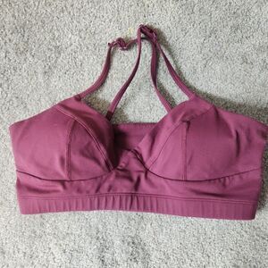Sol & Mane Purple Sports Bra Women’s Size L Medium Support Stretchy Athletic Top